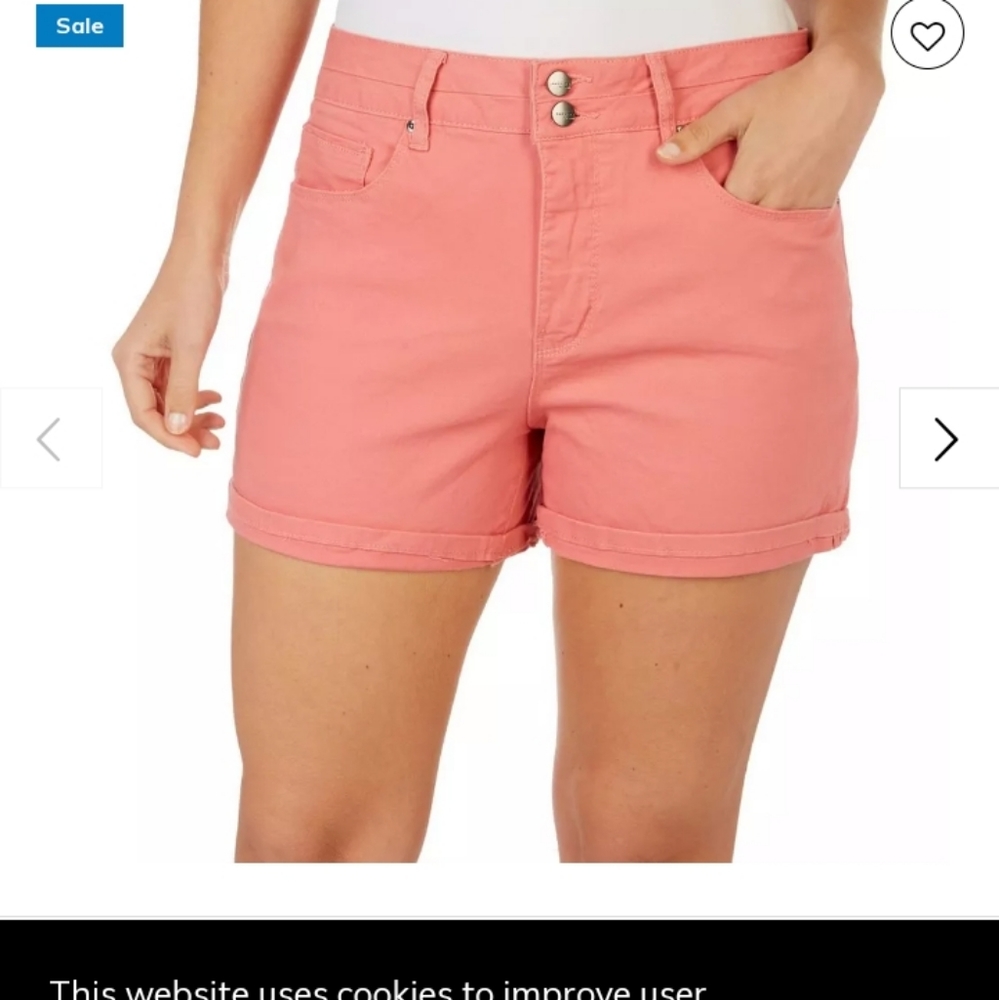 Royalty For Me peach/Pink Jean Shorts